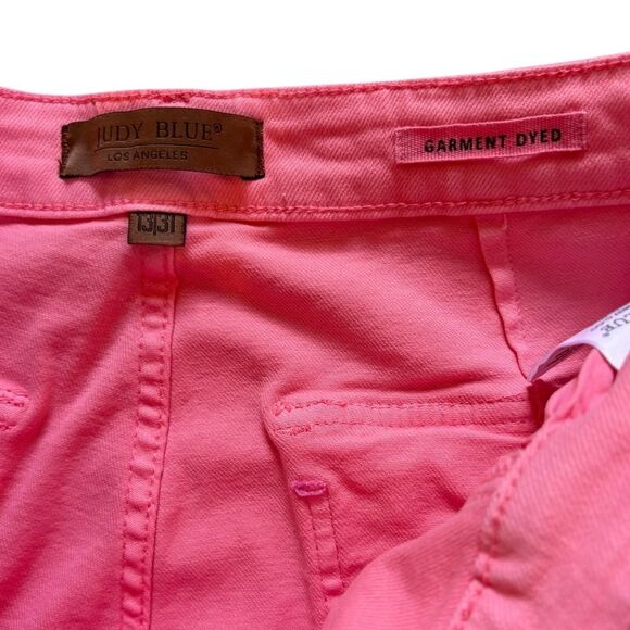 Judy Blue Pink Straight Leg Cargo Jeans Womens Size 13 or 31 - Picture 8 of 12